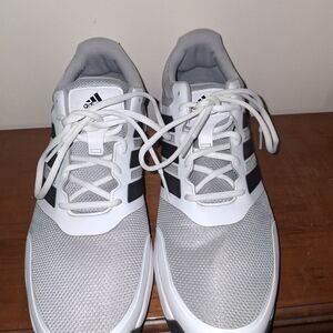 Adidas Men's Gray and White Spikeless Golf Shoes